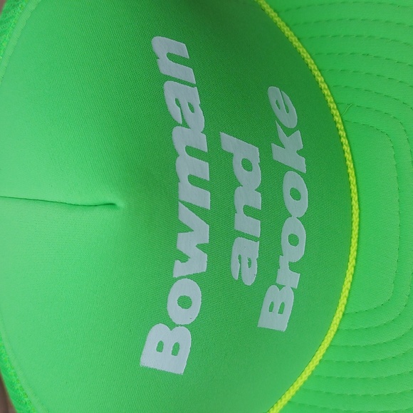 Vtg Bowman and Brooke Trucker Mesh Snapback Hat Cap w/Rope Rare HTF - Picture 2 of 8